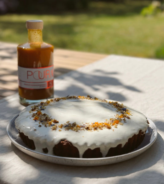 Karottenkuchen mit Sanddorn