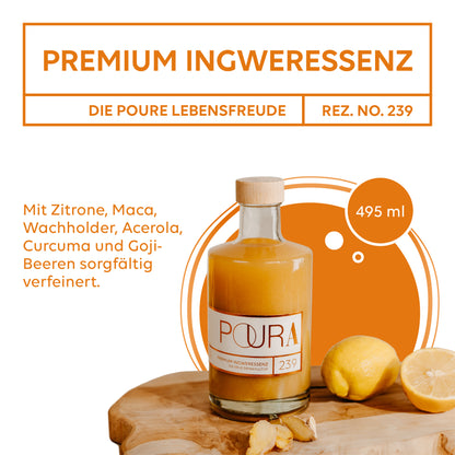 MHD-Angebot: Poura - 6 x Premium Ingwer Essenz (195ml)