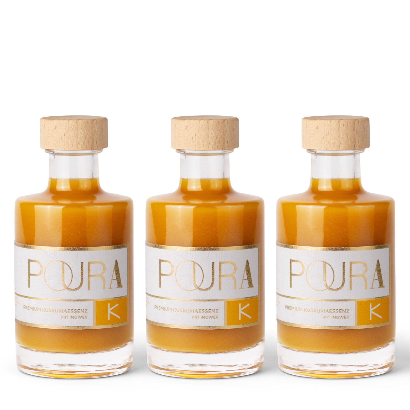 POURA Premium Sanddorn Essenz (3x 195 ml) mit 100% natürlichen Zutaten – bio, vegan & glutenfrei. Ideal für gesunde Drinks und Shots.